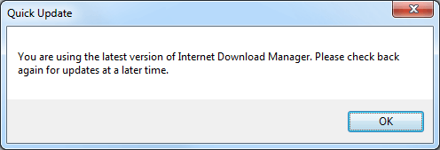 You are using the latest version of IDM